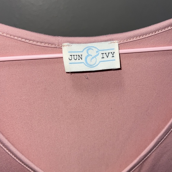 Jun & Ivy Short Sleeve Babydoll Mini Dress Blush Pink Women’s Size Medium Soft - Picture 5 of 8